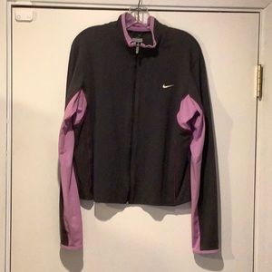 NIKE XL dri-fit charcoal gray zippered jacket